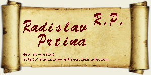 Radislav Prtina vizit kartica